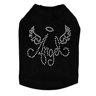 Angel with Wings Dog Shirt XL Black
