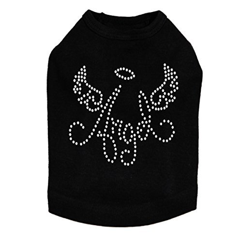 Angel with Wings Dog Shirt XL Black