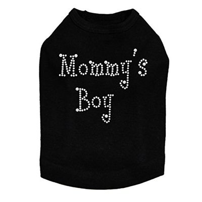 Mommy's Boy Dog Shirt S Black