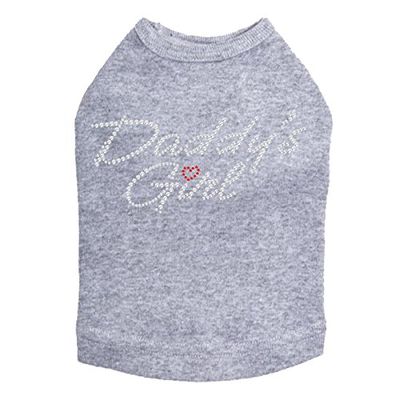Daddy's Girl with Red Heart Dog Shirt 3XL Gray