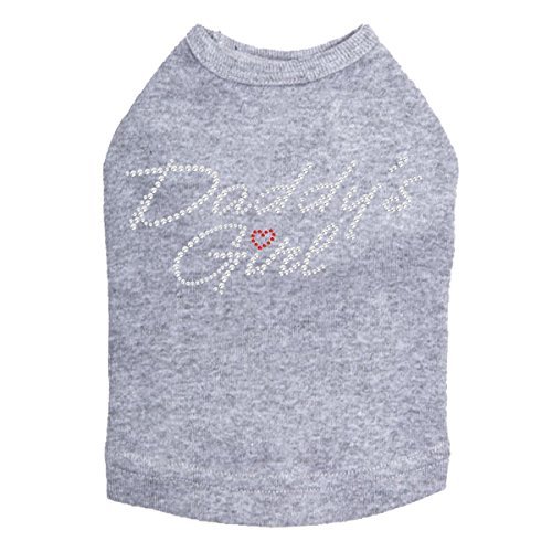 Daddy's Girl with Red Heart Dog Shirt 3XL Gray