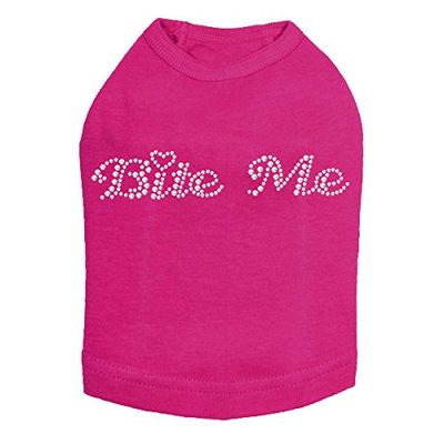 Bite Me Dog Shirt XS Fuchsia