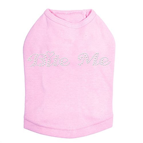 Bite Me Dog Shirt M Pink
