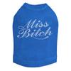Miss Bitch (Rhinestone) Dog Shirt M Royal Blue view 1