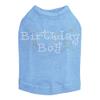 Birthday Boy with Gold Stars Dog Shirt XXS Blue view 1