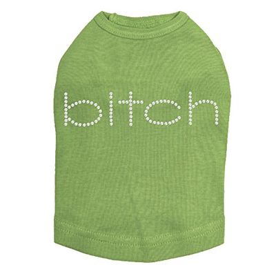Bitch Dog Shirt L Lime Green