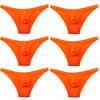 Cedir 6PCS/Lot Men's Solid Bikini Brief Pouch Swimwear Elastic Briefs Underwear Orange XL view 1