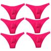 Cedir 6PCS/Lot Men's Solid Bikini Brief Pouch Swimwear Elastic Briefs Underwear Pink L view 1