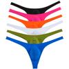 6PCS/Lot Men's Solid Thong Spandex Bikini T-Back Underwear Colors L view 1