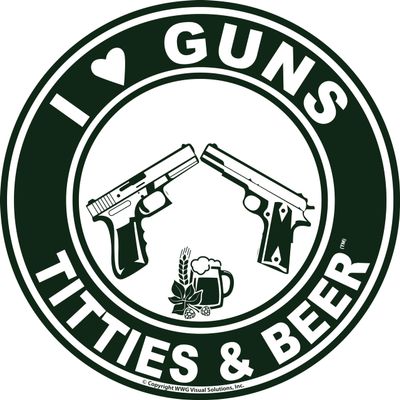 I Love Guns, Titties, & Beer Decal Sticker - Made in USA - The Original!