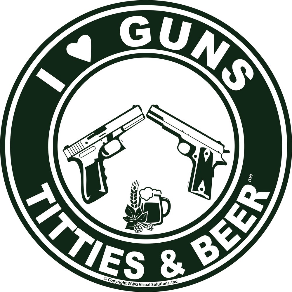 I Love Guns, Titties, & Beer Decal Sticker - Made in USA - The Original!