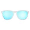 goodr Iced By Yetis Polarized Sunglasses for Men & Women, White Solid Frame with Blue Reflective Lens, UV400 Protection, No Slip view 2