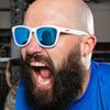 goodr Iced By Yetis Polarized Sunglasses for Men & Women, White Solid Frame with Blue Reflective Lens, UV400 Protection, No Slip view 4