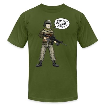 Spreadshirt Battlefield Friends Noob Men's Jersey T-Shirt, 2XL, Olive