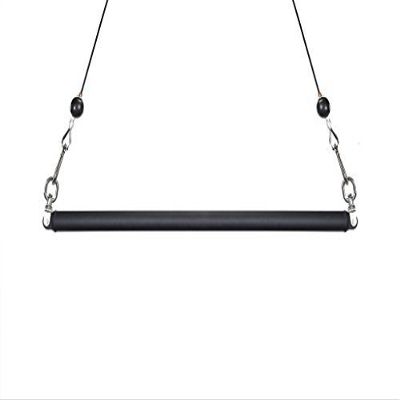 HOG LEGS 42" Fat Grip Dual Cable Bar, Dual Hook Straight Bar for Cable Machine, Functional Trainer Straight Bar for Presses, Squats & Rows Gym Cable Attachments Extreme!