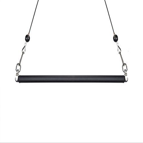 HOG LEGS 42" Fat Grip Dual Cable Bar, Dual Hook Straight Bar for Cable Machine, Functional Trainer Straight Bar for Presses, Squats & Rows Gym Cable Attachments Extreme!