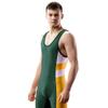 Matman 8564 Eclipse Wrestling Singlet, Dark Green/Gold, 5X-Small view 1