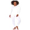 Thermajane Long Johns Thermal Underwear for Women Fleece Lined Base Layer Pajama Set Cold Weather (Medium, White) view 1