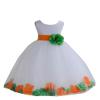 ekidsbridal Wedding Pageant Mixed Petals White Flower Girl Dress Toddler Junior Bridesmaid 302t 12 view 1