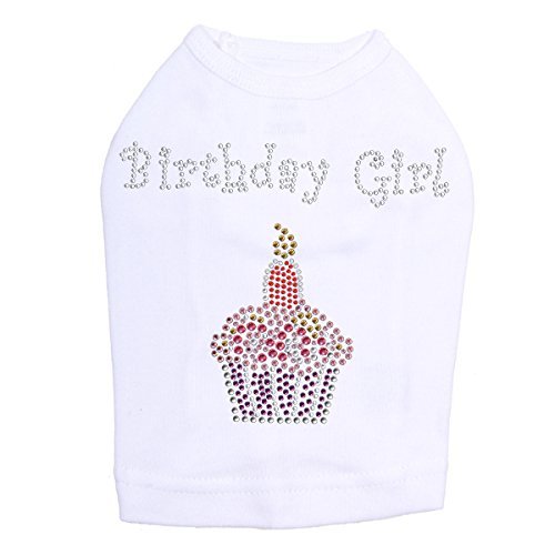 Birthday Girl Dog Shirt XL White