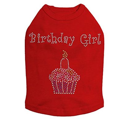 Birthday Girl Dog Shirt 3XL RED