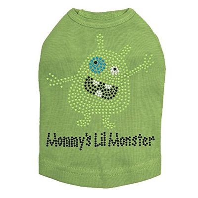 Mommy's Lil Monster Green - Dog Shirt, 2XL Lime Green