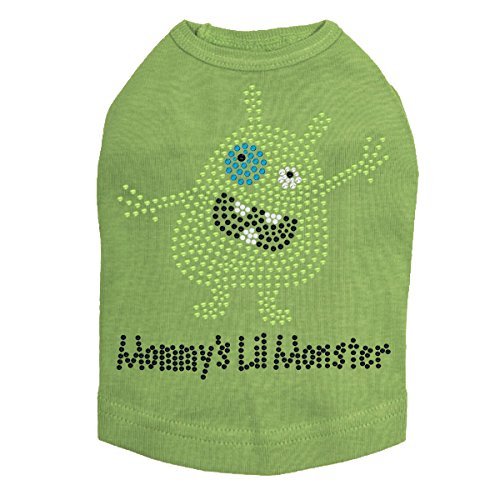 Mommy's Lil Monster Green - Dog Shirt, 2XL Lime Green