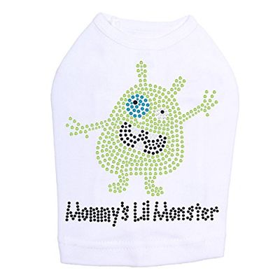 Mommy's Lil Monster Green - Dog Shirt, 3XL White