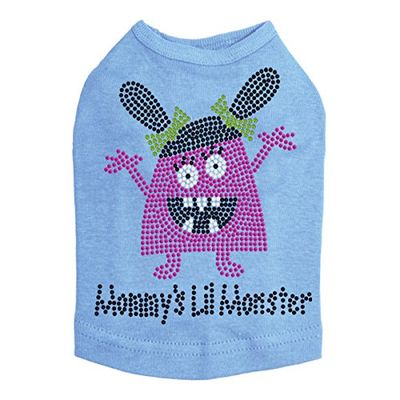 Mommy's Lil Monster Pink - Dog Shirt, 3XL Blue