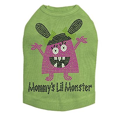 Mommy's Lil Monster Pink - Dog Shirt, 4XL Lime Green