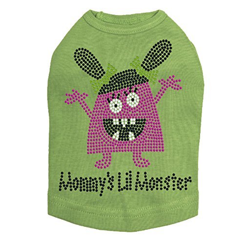 Mommy's Lil Monster Pink - Dog Shirt, 4XL Lime Green