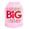 Cutest Big Sister Dog Shirt 4XL Pink view 1