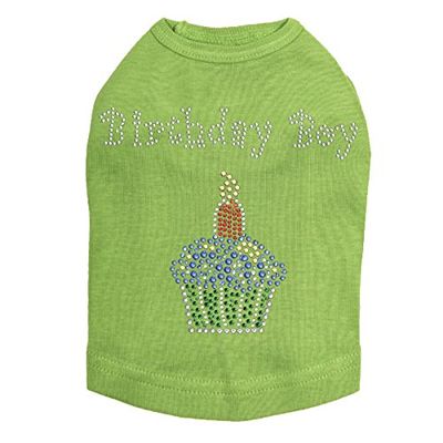 Birthday Boy Dog Shirt S Lime Green