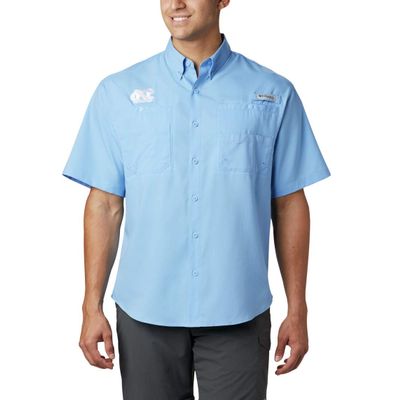 Columbia NCAA North Carolina Tar Heels Men's Tamiami Short Sleeve Shirt, Small, NC - White Cap