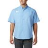 Columbia NCAA North Carolina Tar Heels Men's Tamiami Short Sleeve Shirt, Small, NC - White Cap view 1