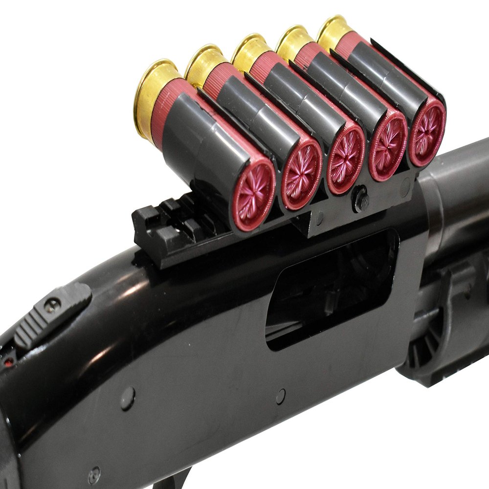 Mossberg 500 590 Scope Mount Base Picatinny Weaver Aluminum Black slug Hunting Optics Tactical Shell Holder Ammo Pouch Black