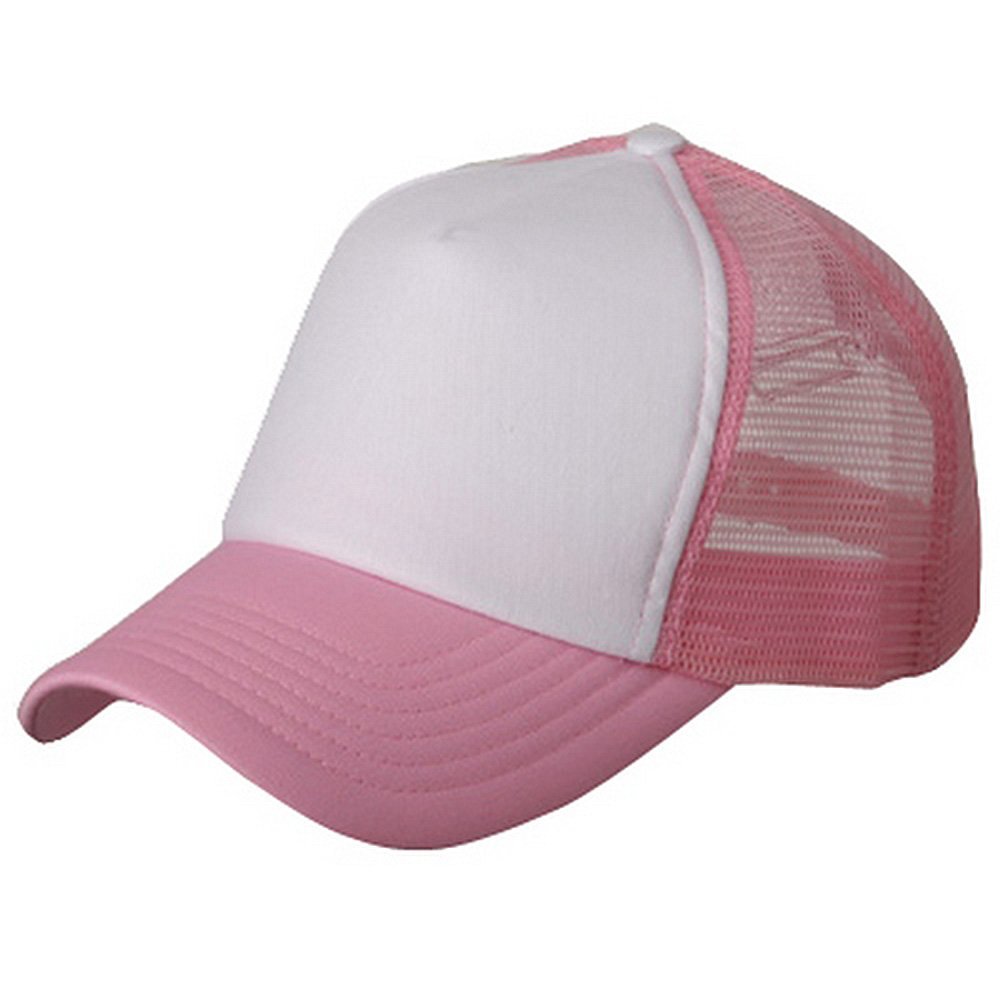 Cotton Trucker Cap-Light Pink White OSFM