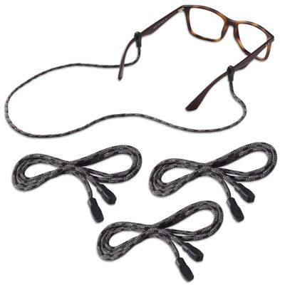 Peeper Keepers Eyeglass Supercord Retainer, Gray Multi, 3 Pack