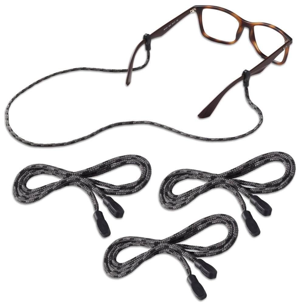 Peeper Keepers Eyeglass Supercord Retainer, Gray Multi, 3 Pack