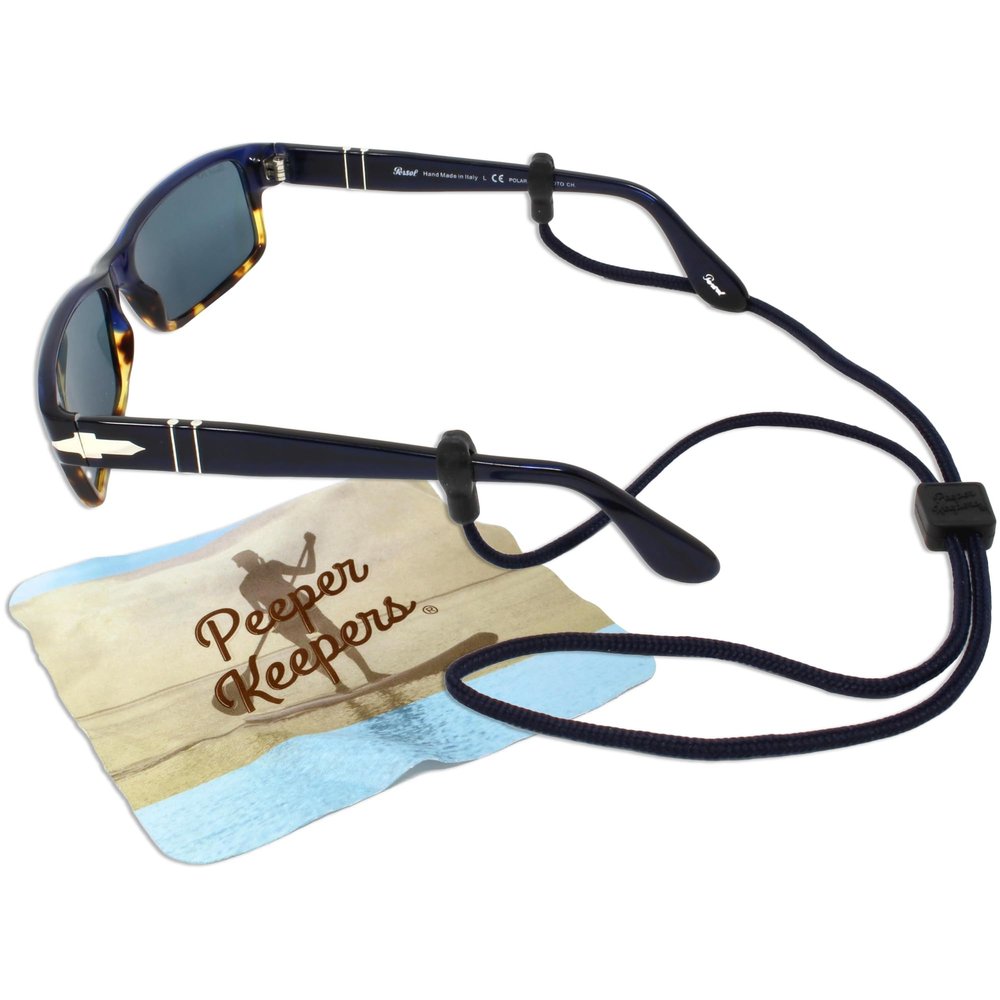 Peeper Keepers Eyeglass Retainer & Sunglass Holder Supercord Adjustable, Navy, 1pk