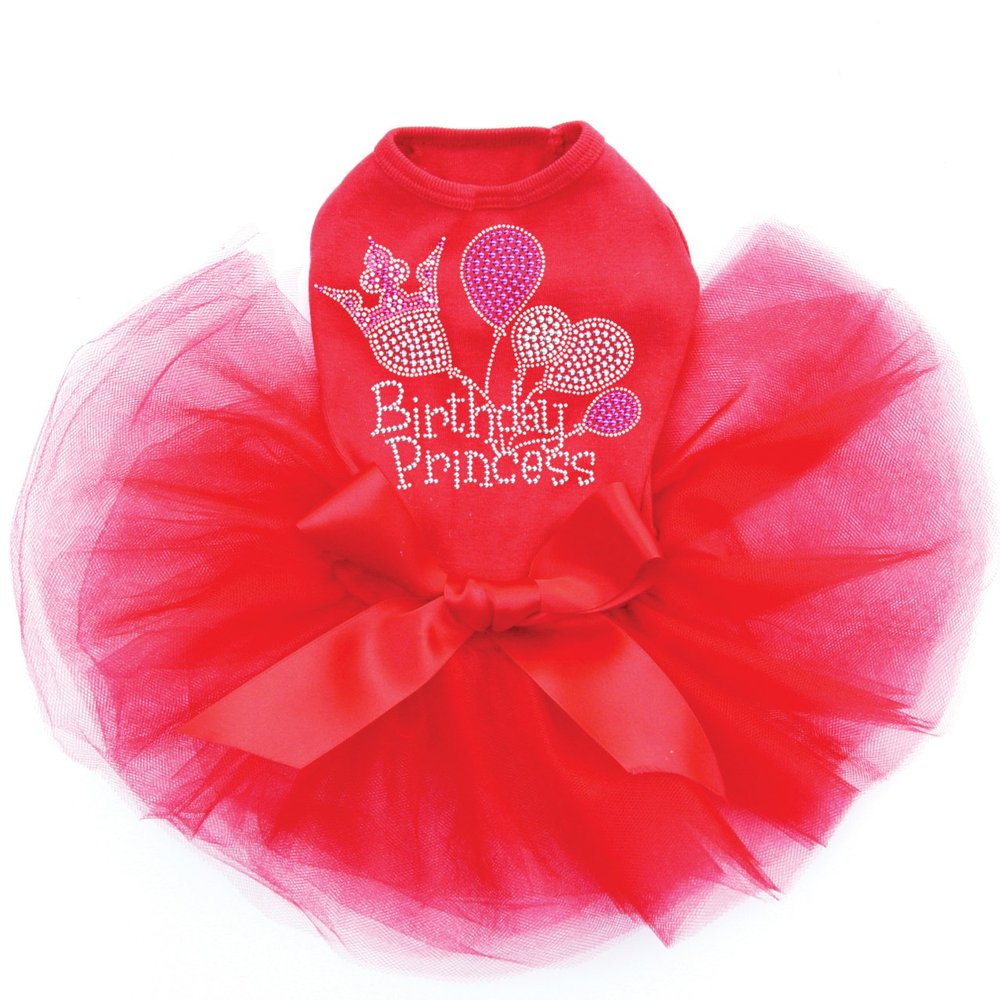 Birthday Princess - Dog Tutu Dress, XL Red