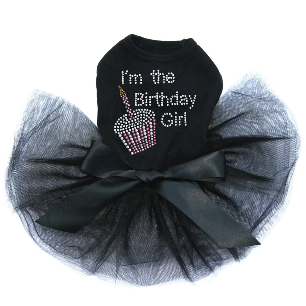 I'm The Birthday Girl - Dog Tutu Dress, XXS Black