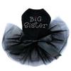 Big Sister with Red Heart - Dog Tutu Dress, M Black view 1