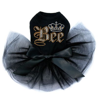 Queen Bee - Dog Tutu Dress, S Black