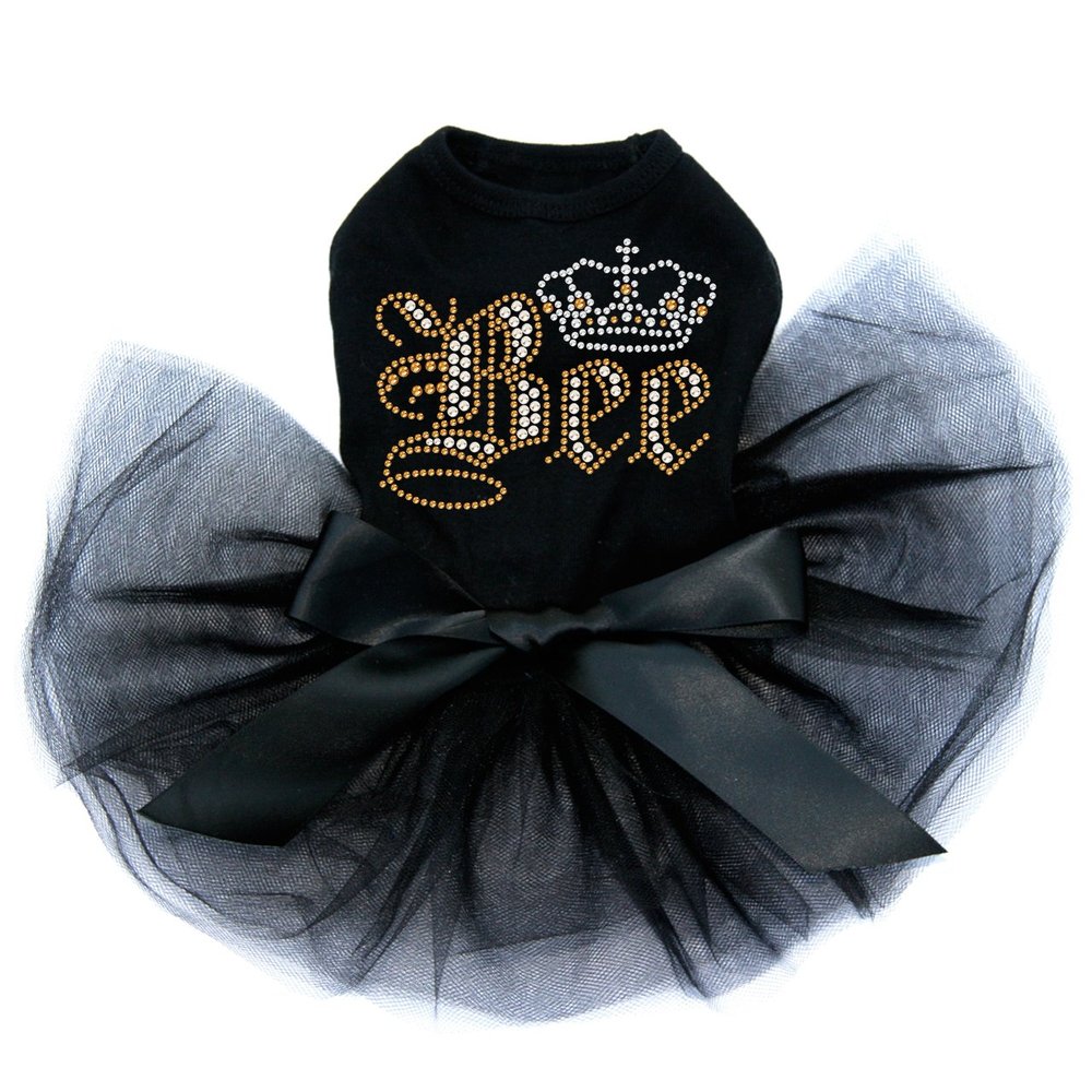 Queen Bee - Dog Tutu Dress, S Black
