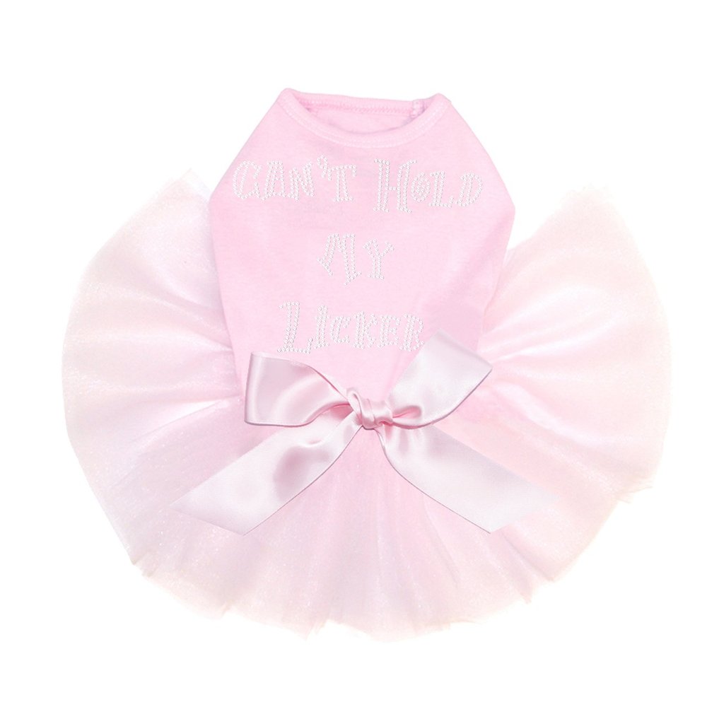 Can't Hold My Licker - Dog Tutu Dress, 2XL Pink