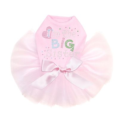 I'm The Big Sister - Dog Tutu Dress, 3XL Pink