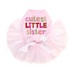 Cutest Little Sister - Dog Tutu Dress, M Pink view 1