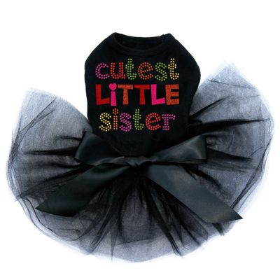Cutest Little Sister - Dog Tutu Dress, 2XL Black