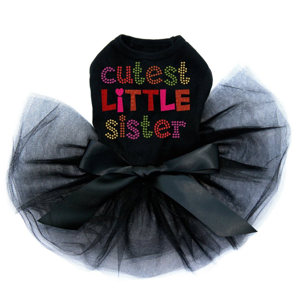 Cutest Little Sister - Dog Tutu Dress, 3XL Black